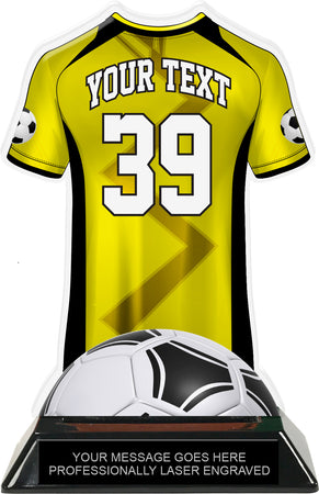 Soccer Jersey Colorix-T Acrylic Trophy - Yellow [TACR7-JSY-SC-YLW-Q]