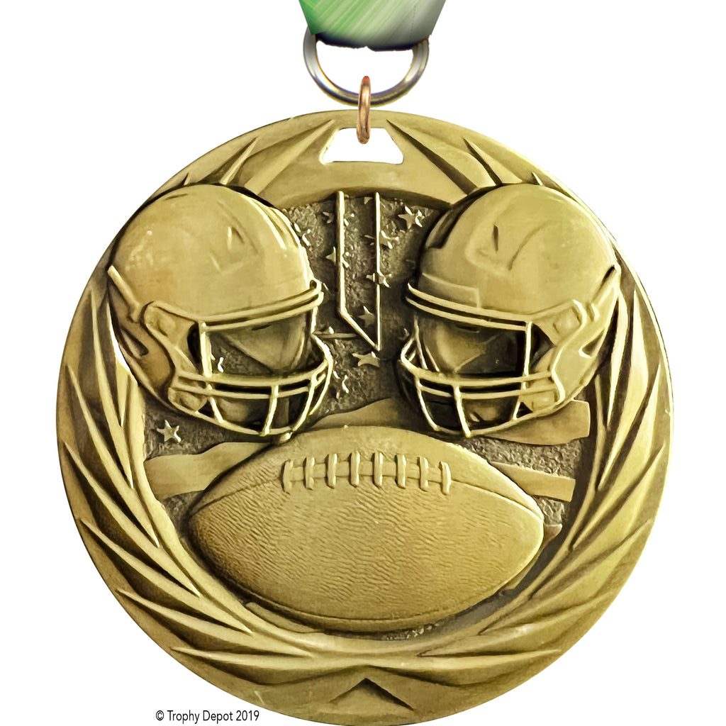 Football 2.75 inch Blade 3D Diecast Medal [MBD2-FB]