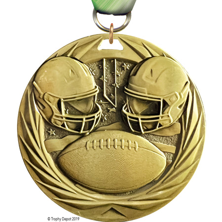 Football 2.75 inch Blade 3D Diecast Medal [MBD2-FB]