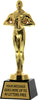 Male Metal Achievement Figure on Marble Base- Gold [TMA8-G]