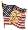 God Bless America Flag Pin [PCM-USA-478]