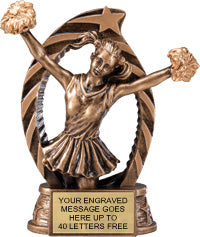 Cheer Star Flame Resin Trophy [RSF5-CH]