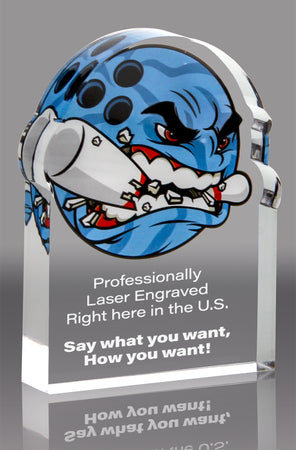 Bowling Krunch Acrylic Award- 3x4 inch [AKRCH-BW-34-Q]