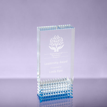 Blue Tribute Acrylic Award - 6 inch [AJTBT-6-B]
