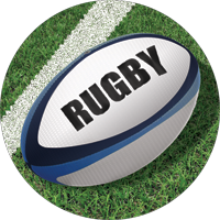 Rugby - Ball in Grass Insert [TD-3032]