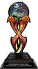 Halloween Bat Costume Contest Tribal Flames Acrylic Trophy - 8.5 inch [TACR85-TF-HLWN-BAT-COCO-Q]