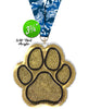 Gold Glitter Paw Colorix-M Acrylic Medal [MACR375-GLTPAW-G-Q]