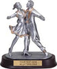 Modern Dancing Couple Pewter Finish Resin Trophy [SGR3466]