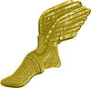 Track Winged Foot Chenille Pin [PCH-14]
