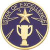Star of Excellence Enameled Round Pin [PCM-STR-548]