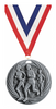 Cross Country Running Female 2.75 inch Blade 3D Diecast Medal [MBD2-CCF]
