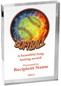 Softball Vibrix Acrylic Award [A46BV-SB]