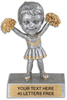 Cheerleader Double Bobble Resin Trophy [DBH-CH]