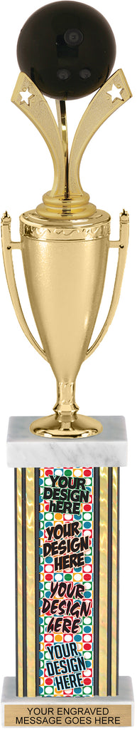 Custom Rectangle Column Cup Trophy - 18 inch [TXCSQ18-Z]