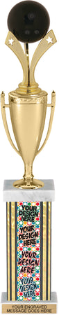 Custom Rectangle Column Cup Trophy - 18 inch [TXCSQ18-Z]