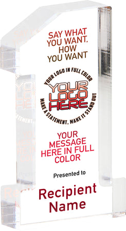 Acrylic Full Color Number One Award- 6 inch [ANUM1-6-FC]