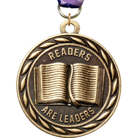 2" Readers are Leaders Scholastic Medal- Gold [MM3KN2-RAL]