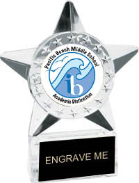 Krystal Clear Star Ice Award w/ Custom Insert [iX230]