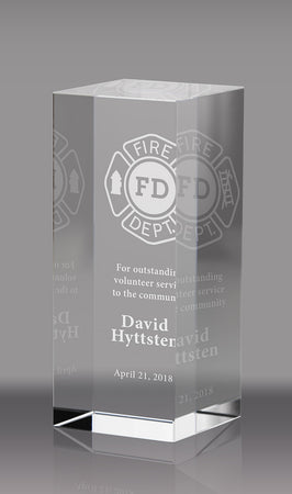 Optical Crystal Block Award - 4.75 inch [CFBRCT-475-X]