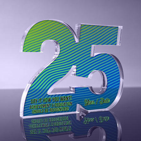 25 Color Acrylic Award - 8 x 10 x 1 inch Thick [ATNMNB-25-8-FC-Q]