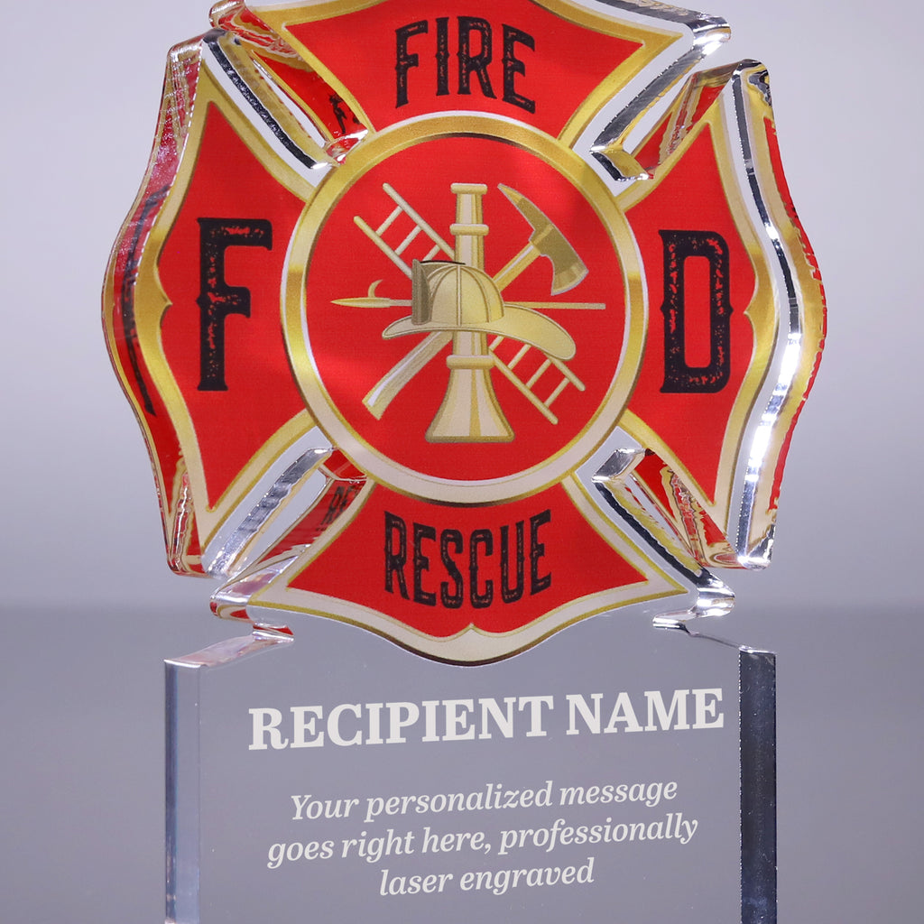 Firefighter Maltese Acrylic Awards