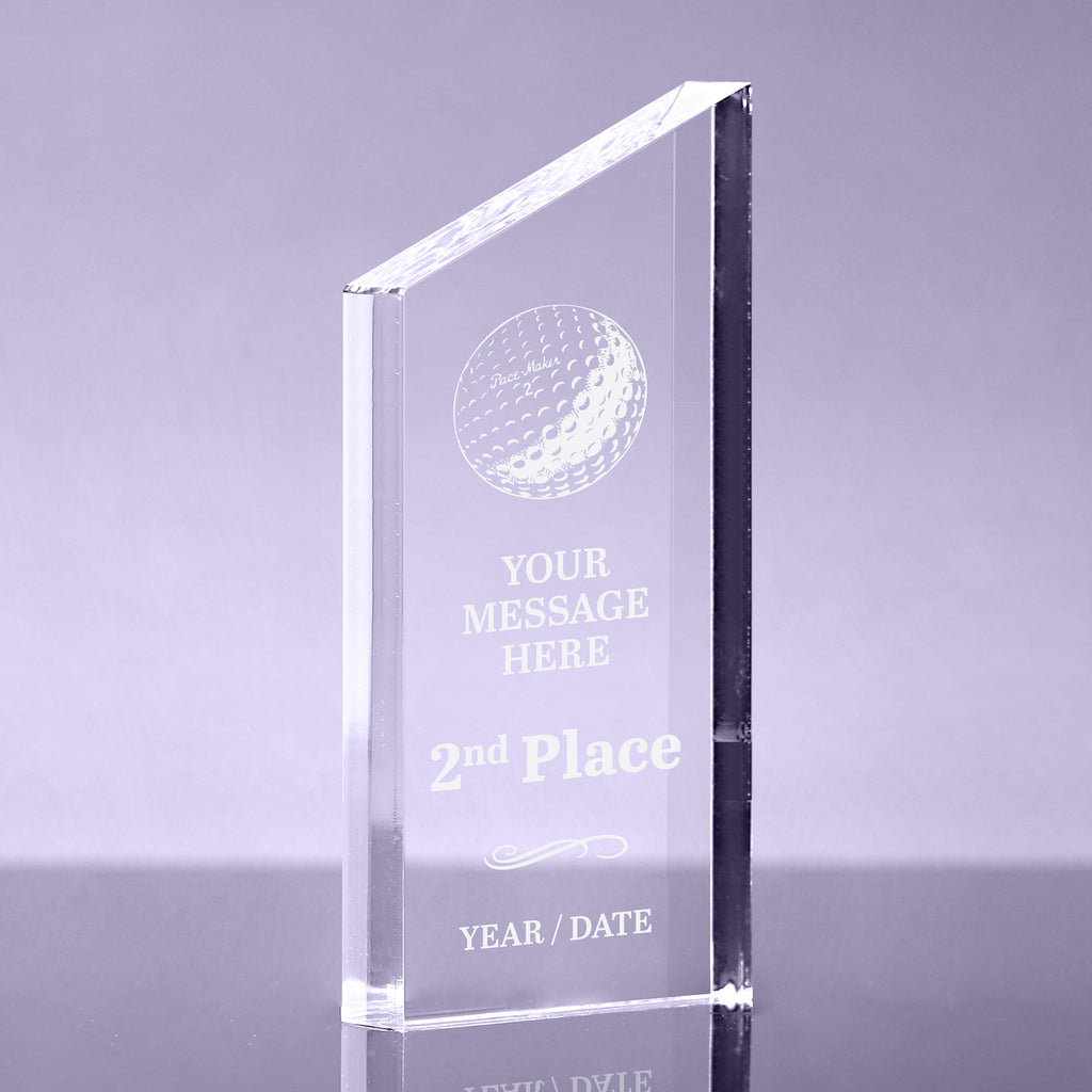 1 inch Thick Acrylic Peak Awards - Engraved
