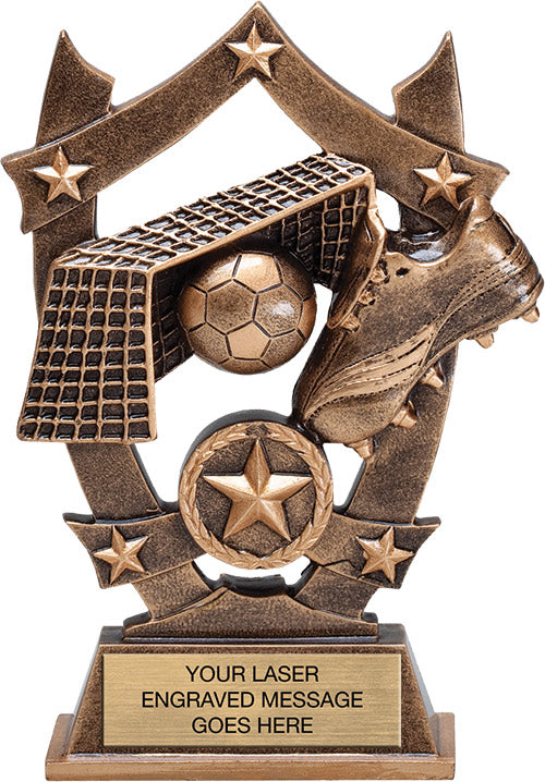 Soccer Arch Resin Trophy - 6.25"  [RMARC6-SC]