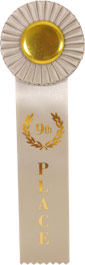 9th Place Single Streamer Rosette Ribbon [R10R1-9TH]