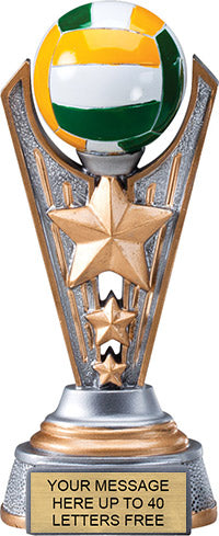 Volleyball Triple-Star Victory Resin Trophy [RMV6-VB]