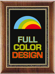 Solid American Walnut Plaques with Black Florentine Borders - Color