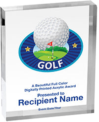 Golf Vibrix Acrylic Award [A34BV-GL]