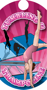 Gymnastics- Tumbling & Trampoline Dog Tag Insert [DT-1852]