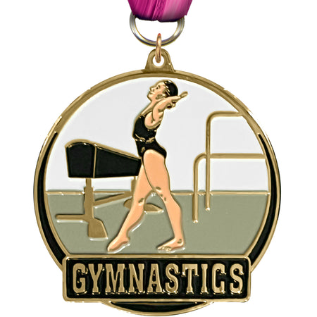 Gymnastics Enameled Medal - Female [M2EP-GF]