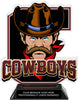 Cowboys Mascot Colorix-T Acrylic Trophy - 8.25 inch Maroon [TACR8-MSCT-CWBY-MRN-Q]