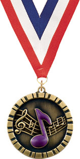 Music 3D Rubber Graphic Medal [MRFC2-MC]