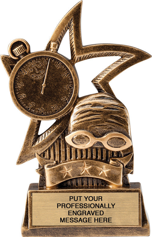 Swimming Sweeping Star - 6" Trophy [RM16STR-SW]
