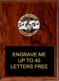 8"x10" Music Dimensional Color Plaque [PEM8-MC]