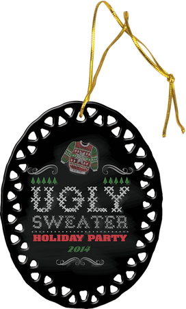 Custom Oval Ceramic Ornament [OXCER-OVL]