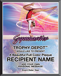 Gymnastics Graphix Plaque [PGFX1215-GG]