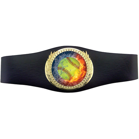 40 inch Softball Champion Award Belt - Fire & Water [CSAB3-FNW-SB]