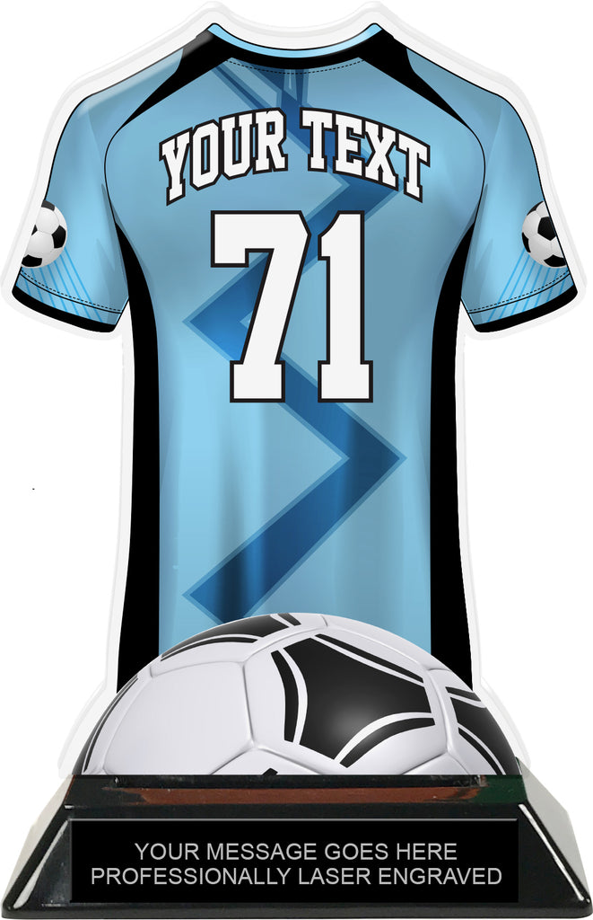 Soccer Jersey Colorix-T Acrylic Trophy - Powder Blue [TACR7-JSY-SC-PBLU-Q]