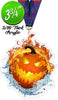 Halloween Fire & Water Colorix-M Acrylic Medal- 3.75 inch [MACR375-FW-HLWN-Q]