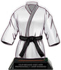 Martial Arts Uniform Colorix-T Acrylic Trophy- Black [TACR7-JSY-MA-BLK-Q]