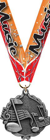 Music Wreath Medal- Silver [MP18-MC-S]