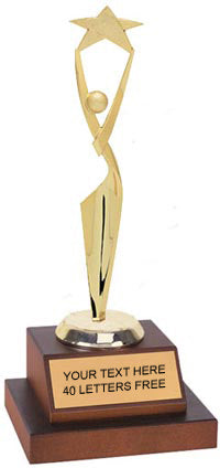 Reach for the Stars Figure on Wood Base Trophy [TWB-RFS]