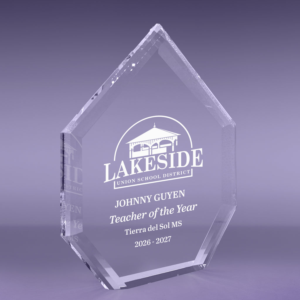 6 inch Multi Bevel Brilliance Arrowhead Acrylic Award [ATMBAH-6-C]