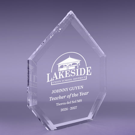6 inch Multi Bevel Brilliance Arrowhead Acrylic Award [ATMBAH-6-C]