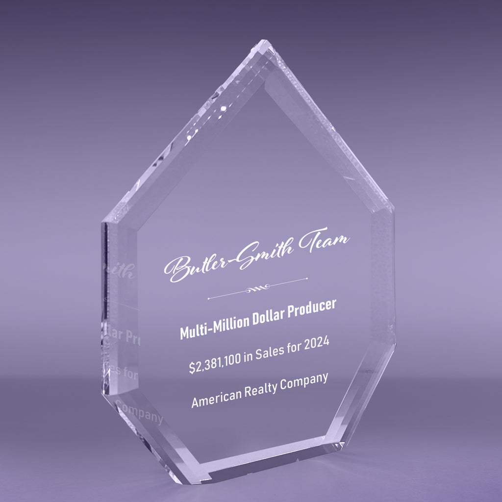 8 inch Multi Bevel Brilliance Arrowhead Acrylic Award [ATMBAH-8-C]