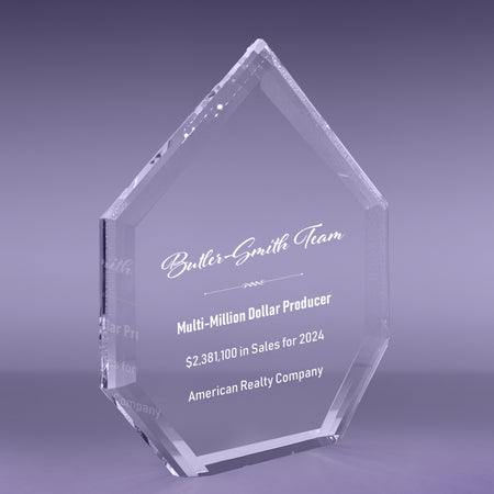 8 inch Multi Bevel Brilliance Arrowhead Acrylic Award [ATMBAH-8-C]