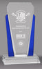 Bethesda Optical Crystal Award - Blue 9.75 inch [CPBETH9-BLU]